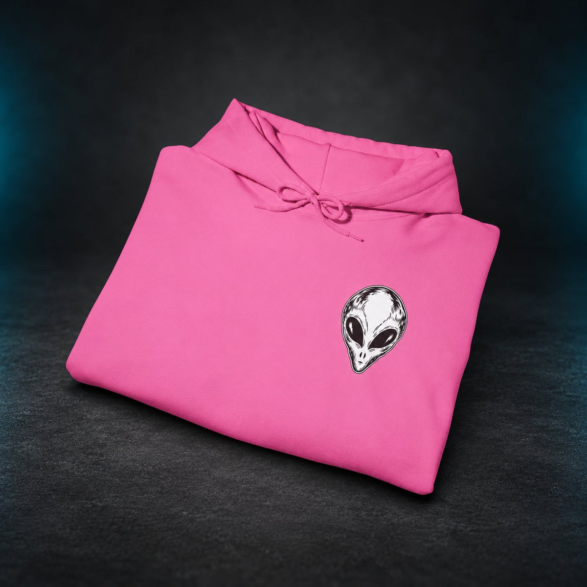 The Grays hoodie — Azalea pink folded front view